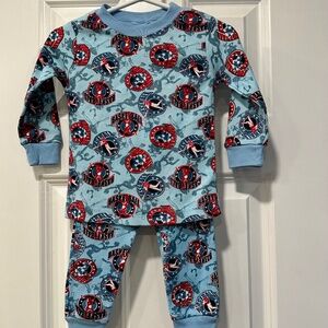 Boys Snug Fitting Pajamas Size 2T Sports Theme NEW with Tag